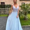 Robe de cérémonie Ainbo - Bleu ciel – Image 3