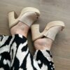 Mules à talon Josie - Beige – Image 3