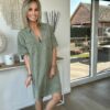 Robe en jeans Klara - Kaki – Image 4