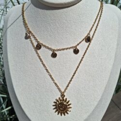Collier double soleil