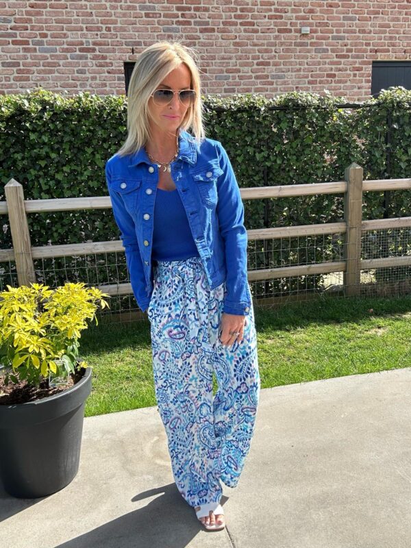 N°12B Veste en jeans Chica - Bleu roi – Image 3