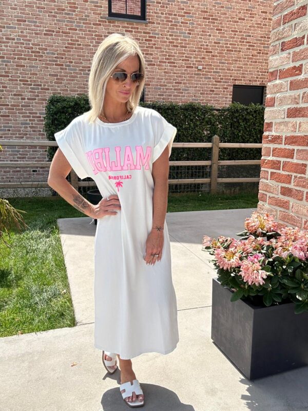 Robe t-shirt Malibu - Blanc – Image 2
