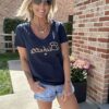 T-shirt Toti - Bleu marine – Image 3