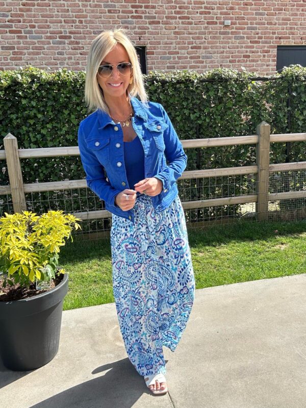 N°12B Veste en jeans Chica - Bleu roi – Image 4