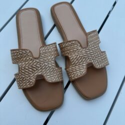 N°23 Mules Hermia Bicolore - Taupe