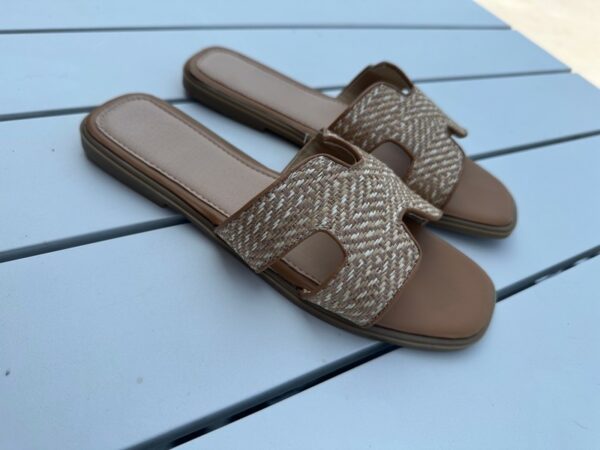 N°23 Mules Hermia Bicolore - Taupe – Image 3